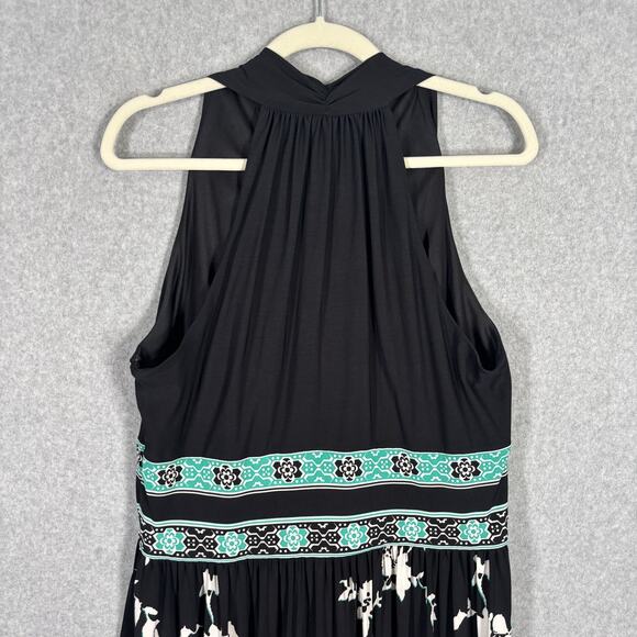 Evan Picone Dress 16 Teal Turquoise Flowy Ruched Slinky Knit Resort Cruise - Picture 9 of 11